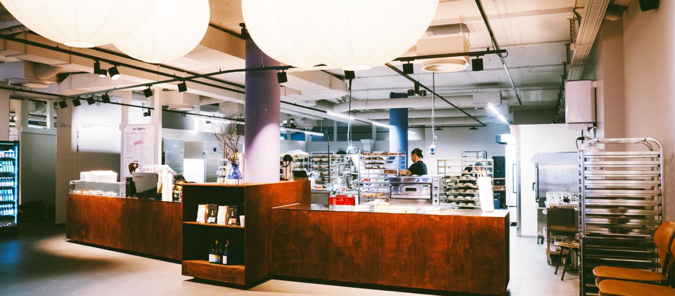 Der Verkaufsraum der Augsburger Bäckerei Viabakery