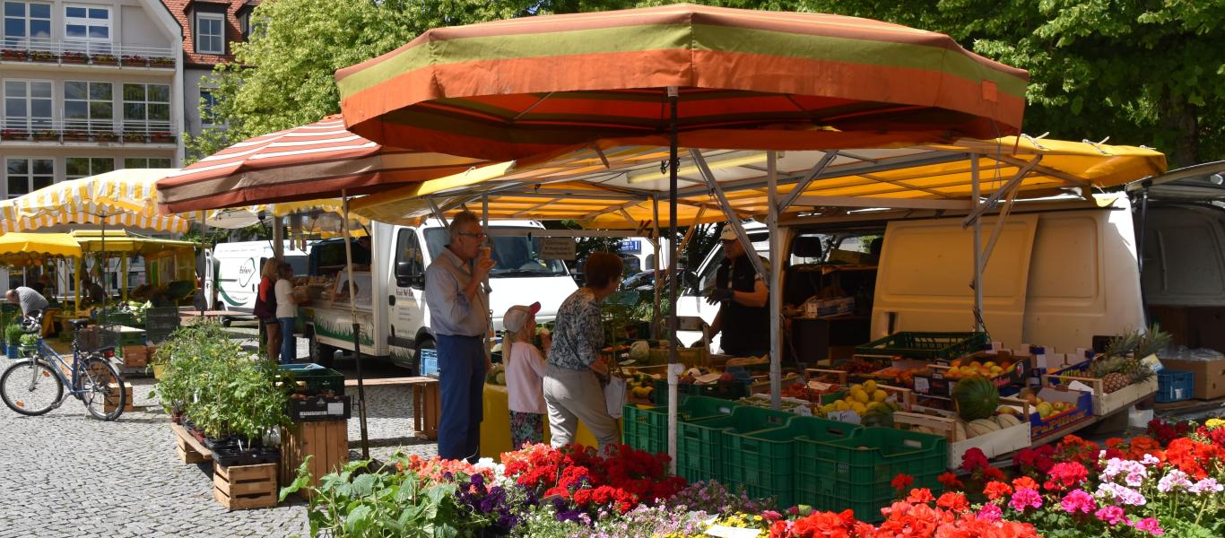 Bobinger Wochenmarkt. Foto Cynthia Matuszewski 