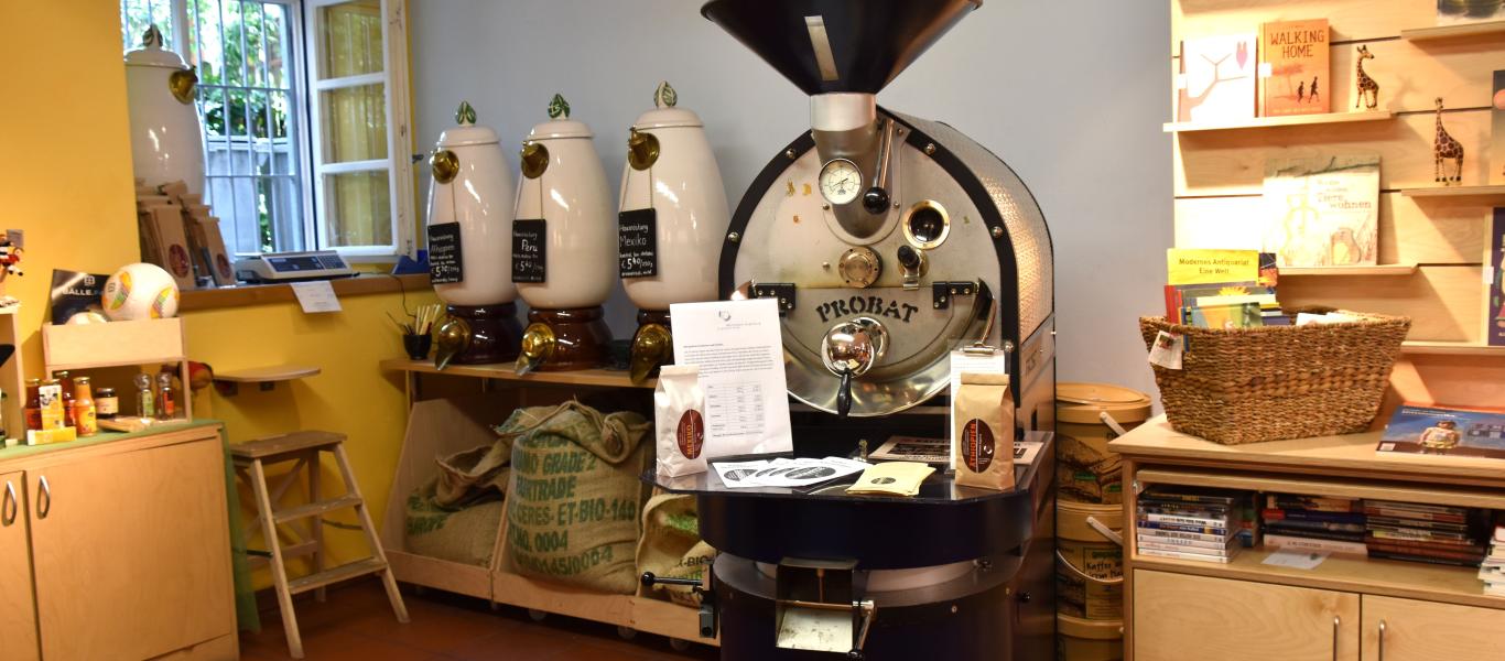 eine Welt, Weltladen Augsburg, fairtrade Kaffee, Foto: Cynthia Matuszewski
